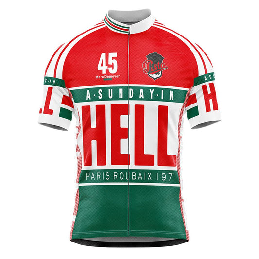 A Sunday in Hell Paris-Roubaix Retro Cycling Jersey