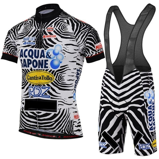 Acqua Sapone Cantina Tollo Zebra Retro Cycling Team Kit