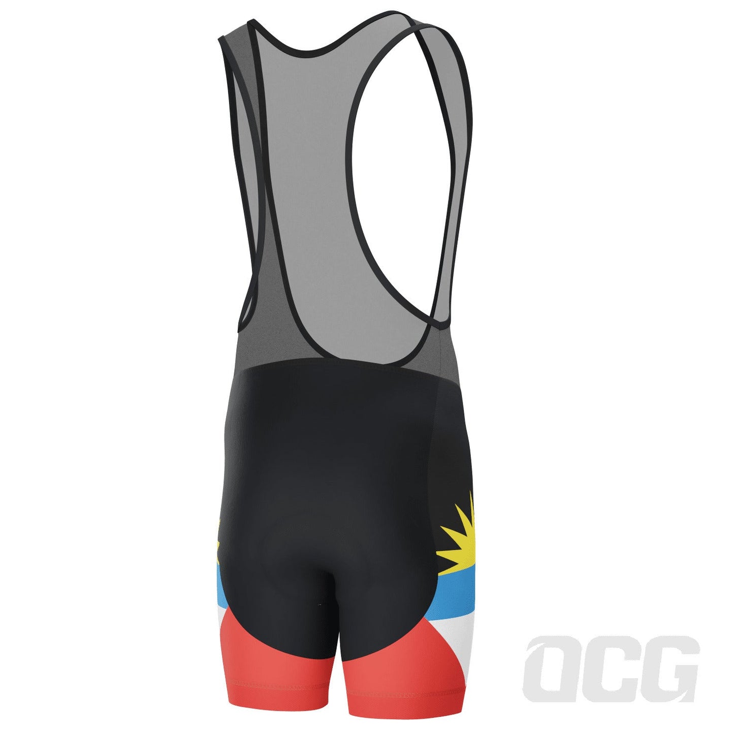 Men's Antigua and Barbuda National Flag Gel Padded Cycling Bib