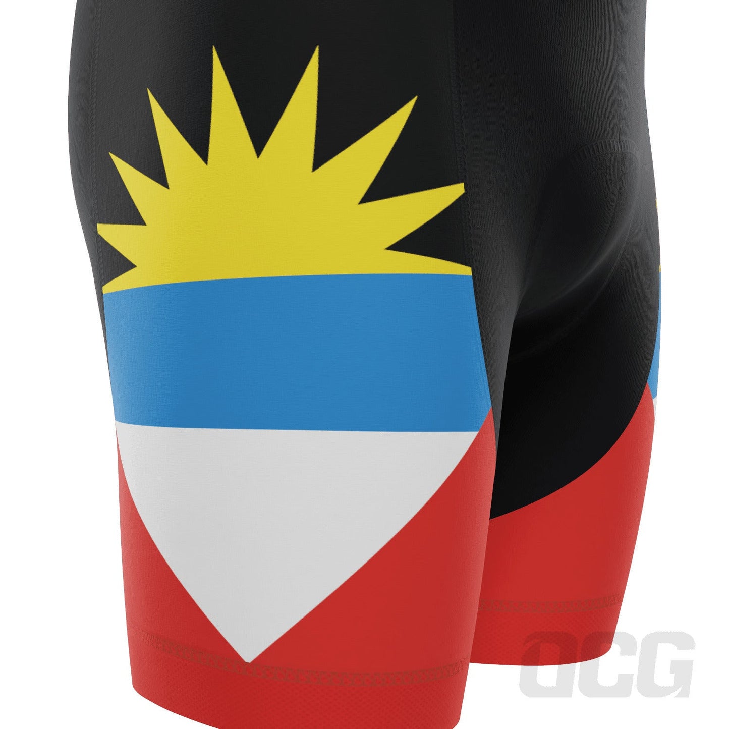 Men's Antigua and Barbuda National Flag Gel Padded Cycling Bib