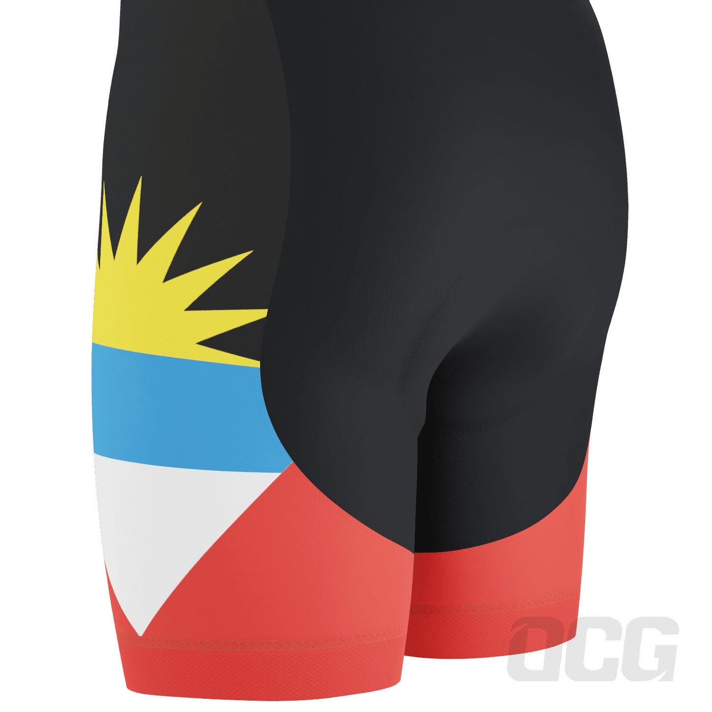 Men's Antigua and Barbuda National Flag Gel Padded Cycling Bib