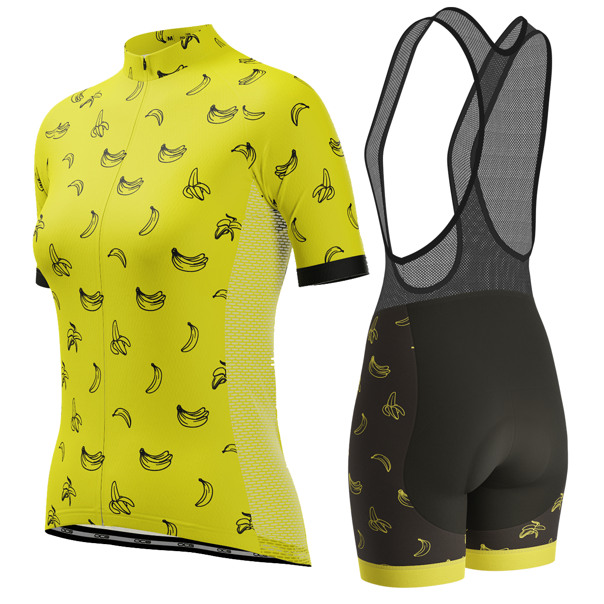 Women's Must Be Bananas 2 Piece Cycling Kit