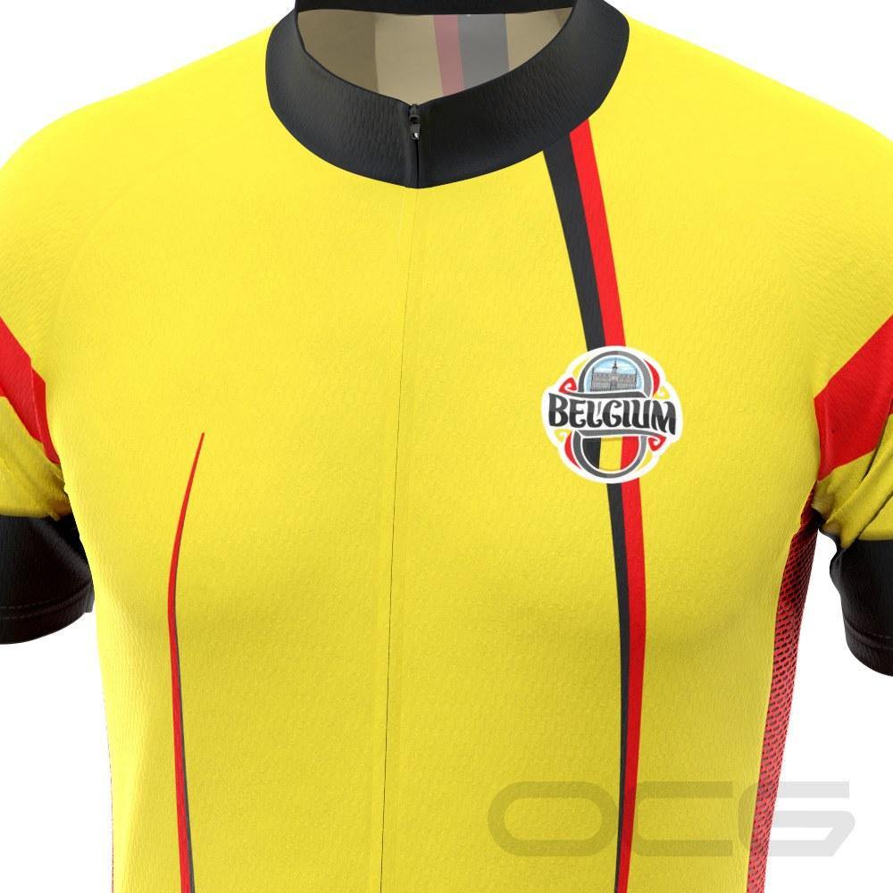 Men's World Countries Team Belgium Icon Series 1 Short Sleeve Cycling Jersey