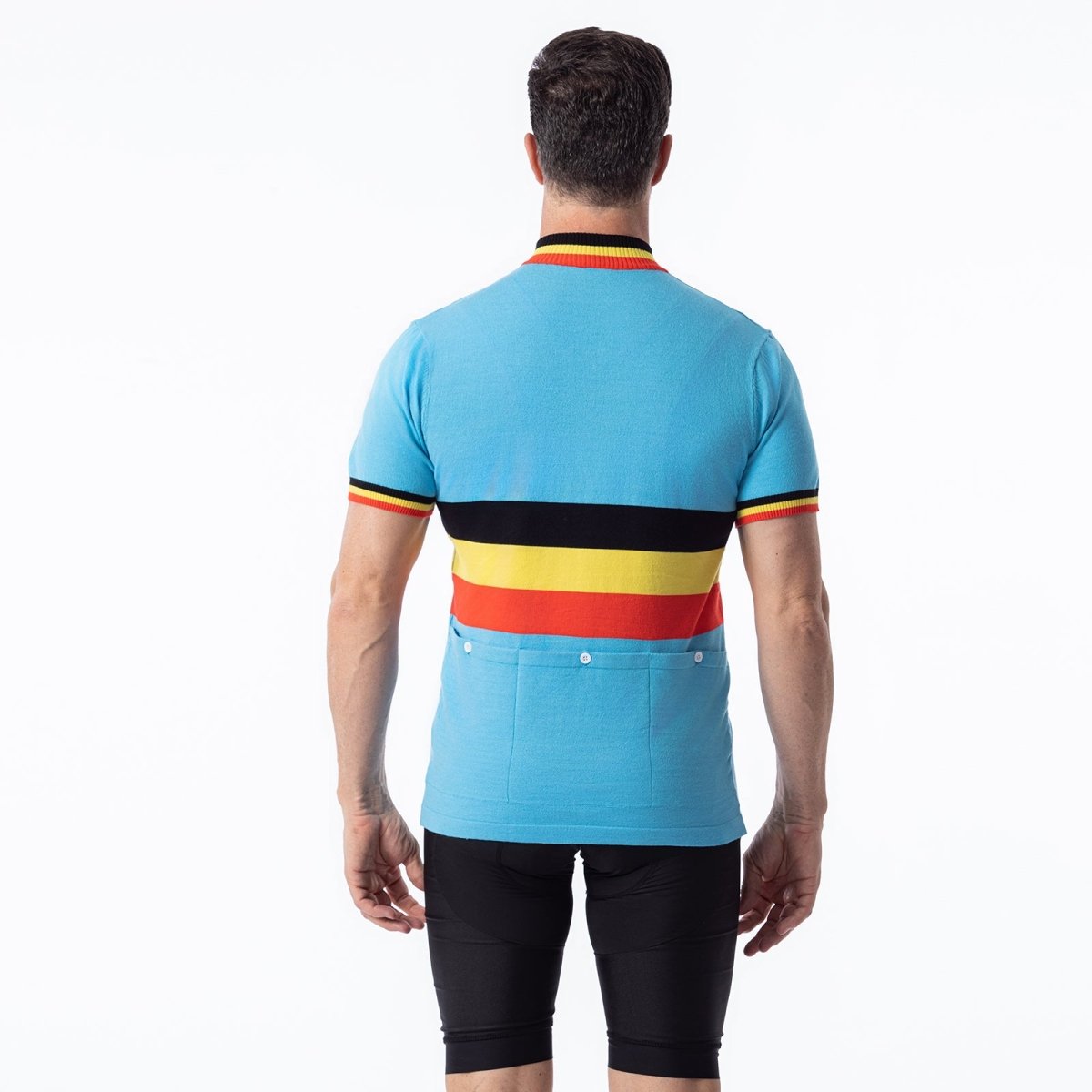 Belgium Team Merino Wool Blend - Retro Cycling Jersey