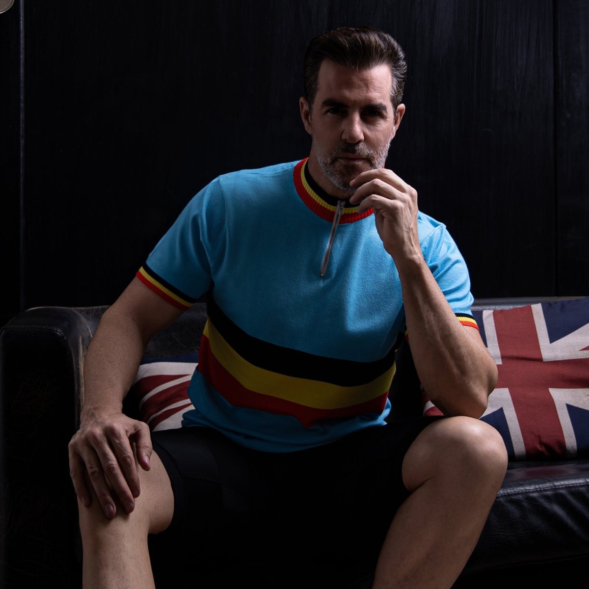 Belgium Team Merino Wool Blend - Retro Cycling Jersey