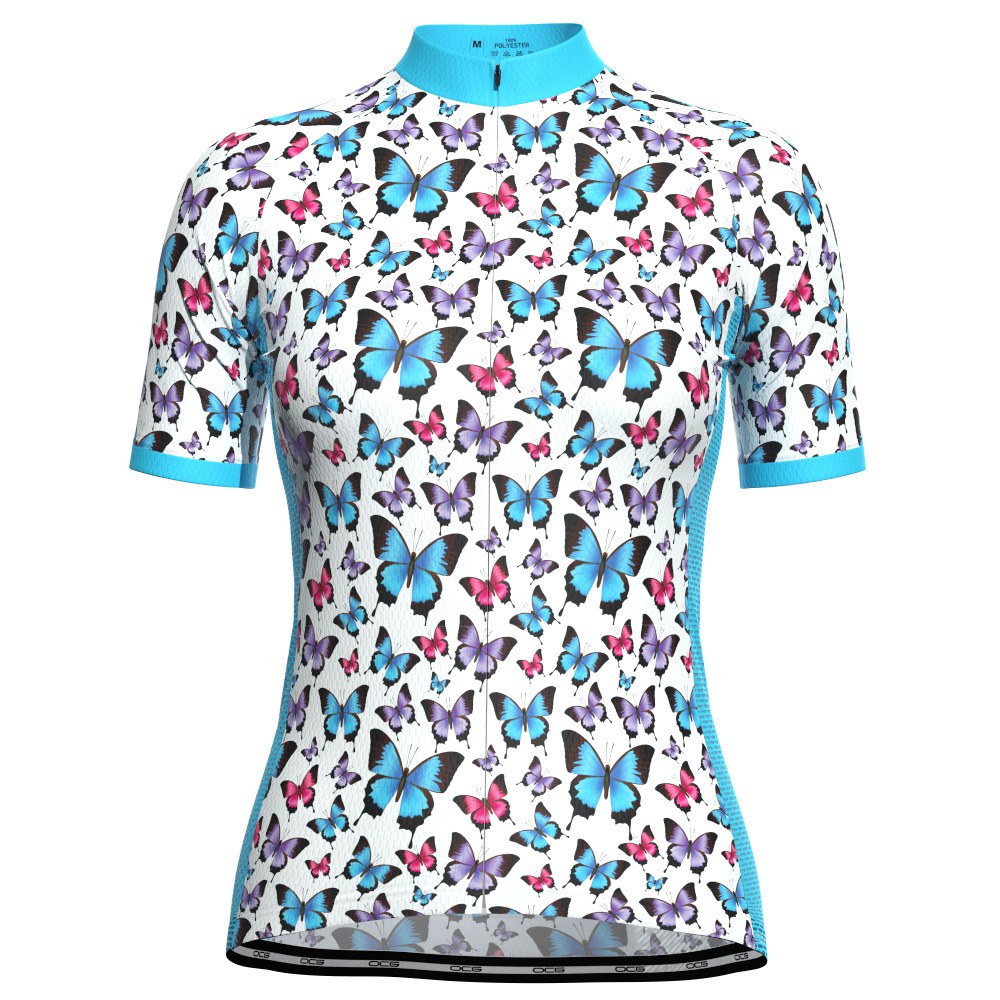 Women's Butterfly Spin Short Sleeve Cycling Jersey