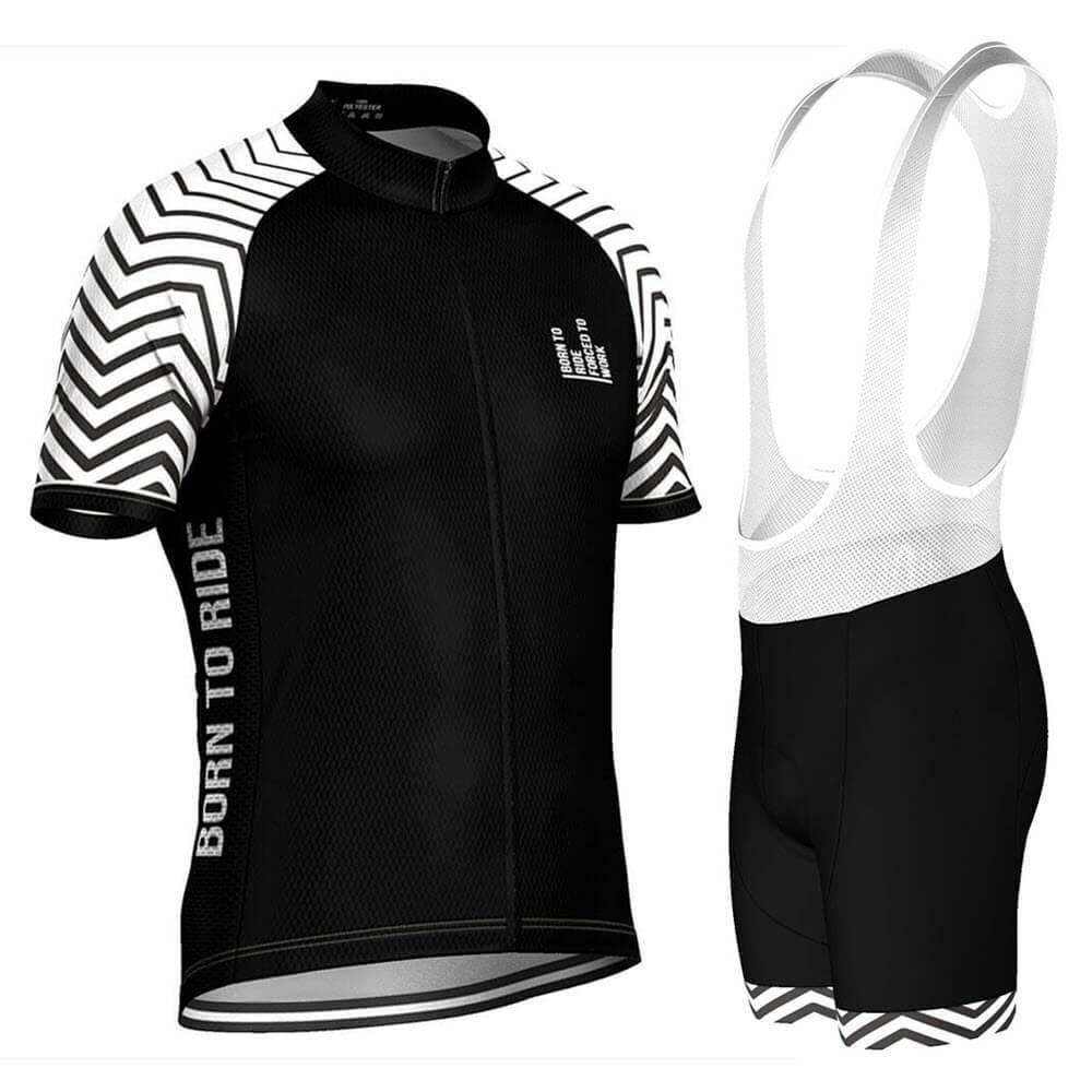 Men's Born To Ride Forced To Work 2 Piece Cycling Kit
