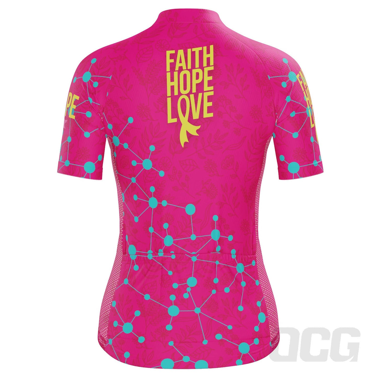 Women's Breast Cancer Faith Hope Love Long Sleeve Cycling Jersey
