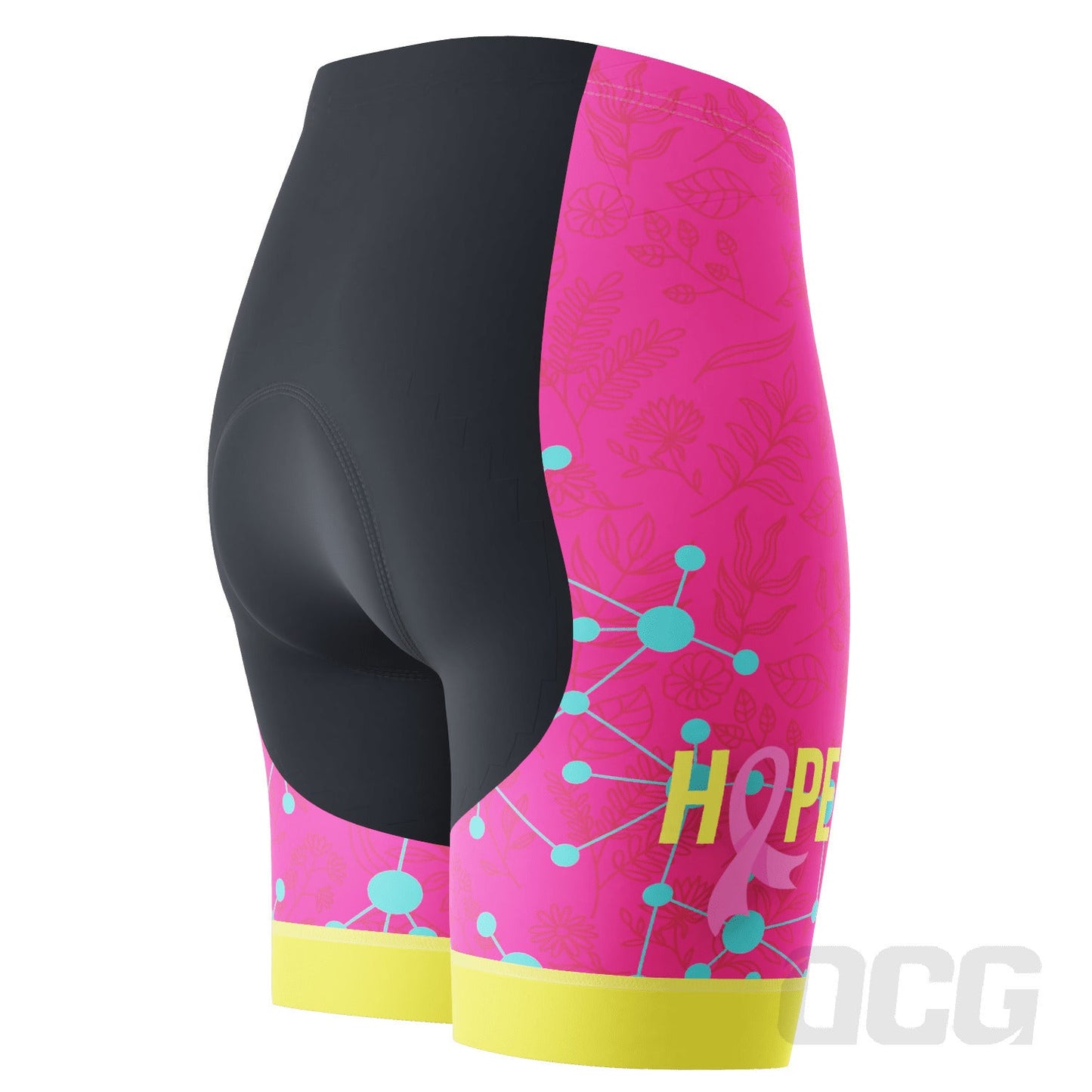 Women's Breast Cancer Faith Hope Love Gel Padded Cycling Shorts