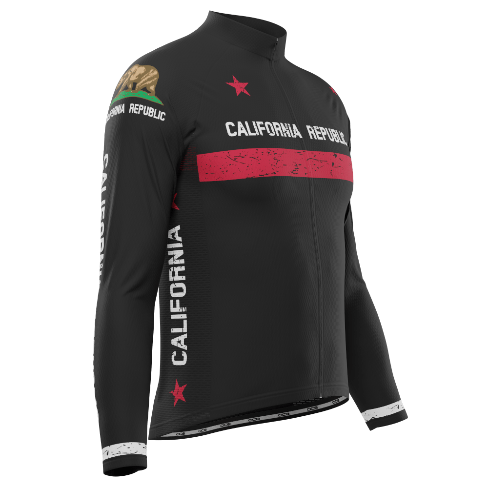 Men's California Republic Long Sleeve Cycling Jersey