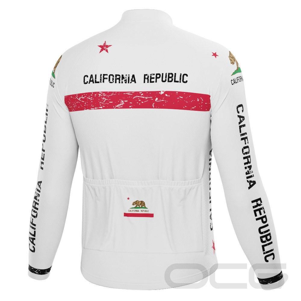 Men's California Republic Long Sleeve Cycling Jersey