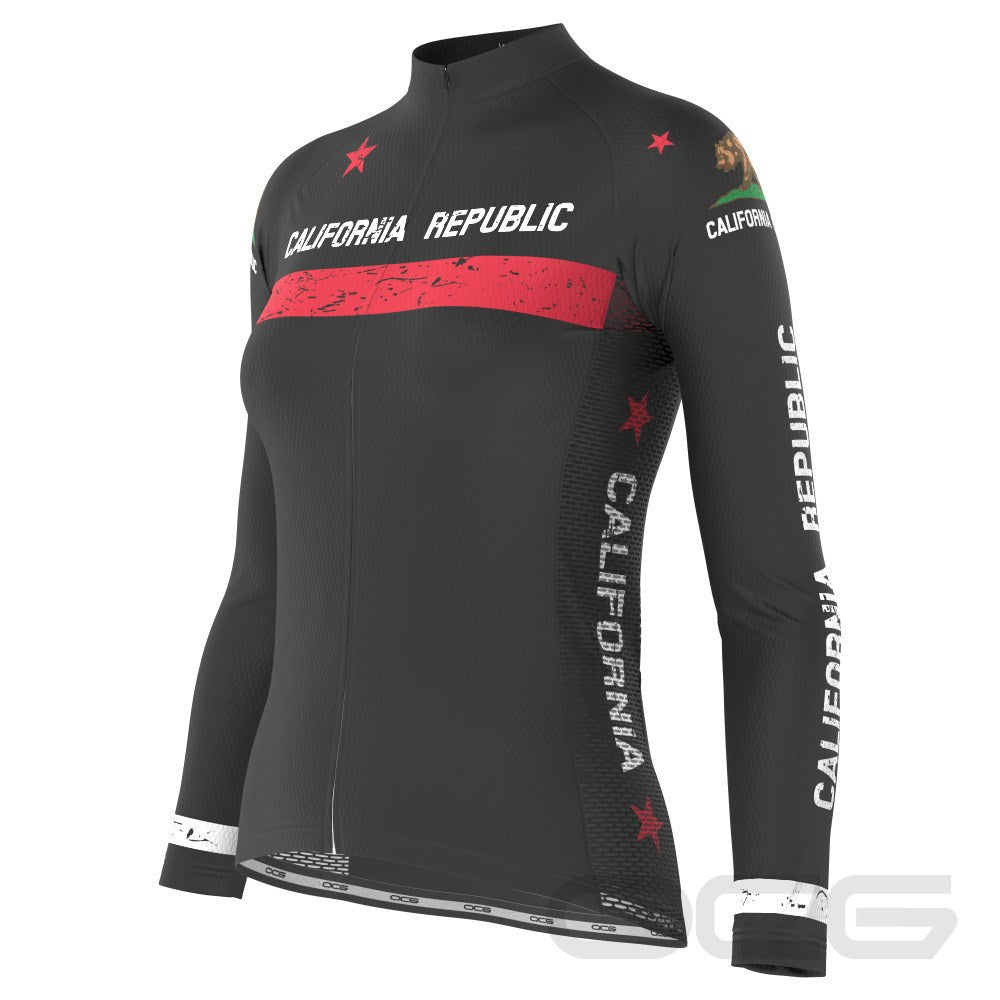 Women's California Republic Long Sleeve Cycling Jersey