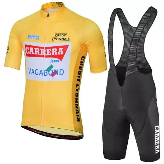 Carrera Jeans 1987 Tour de France Retro Cycling Jersey Set