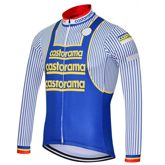 Castorama Long Sleeve Retro Cycling Jersey