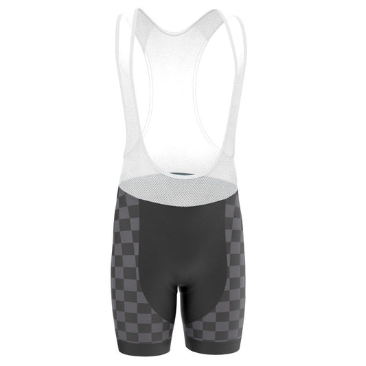 Men's Checkered Lighting Gel Padded Cycling Bib