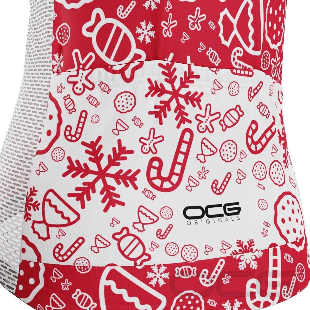 Women's Christmas Candy Long Sleeve Cycling Jersey