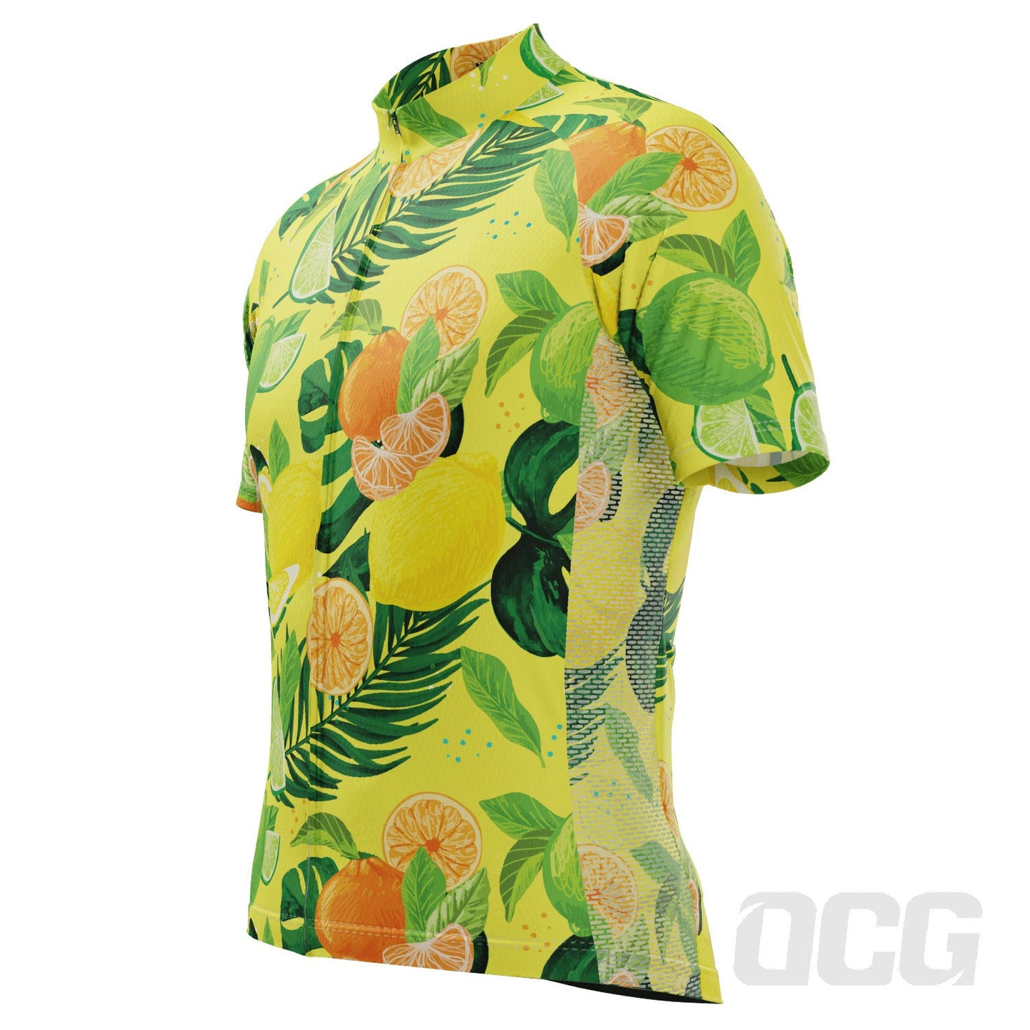 Men's Citrus Explosion Short Sleeve Cycling Jersey
