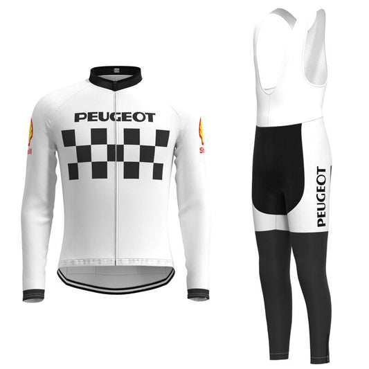 Classic 1960s Peugeot Retro Cycling Jersey Long Set