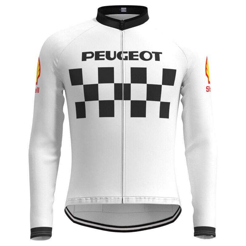Classic 1960s Peugeot Retro Cycling Jersey Long Set