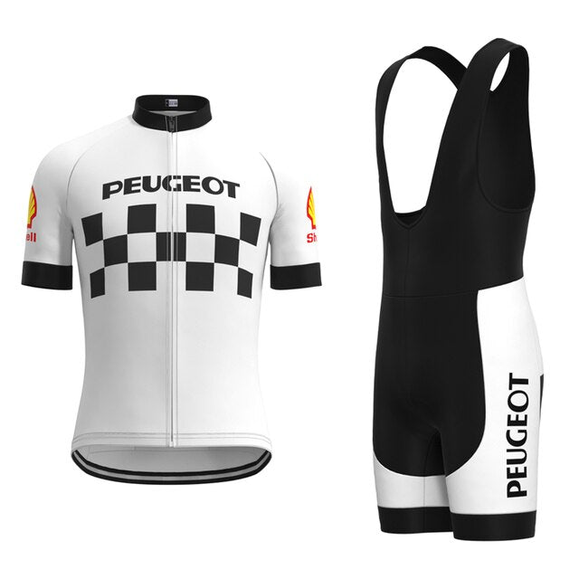 Classic 1960s Peugeot Retro Cycling Jersey Set