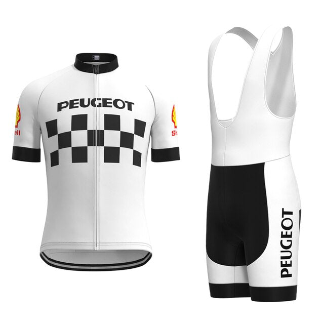 Classic 1960s Peugeot Retro Cycling Jersey Set