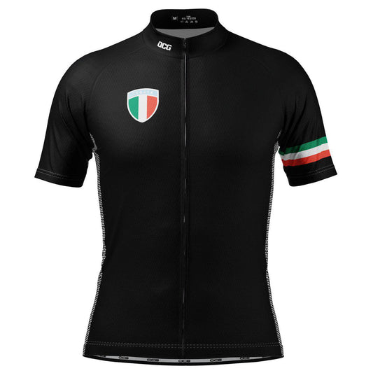 Men's Classic Italia National Flag Short Sleeve Cycling Jersey