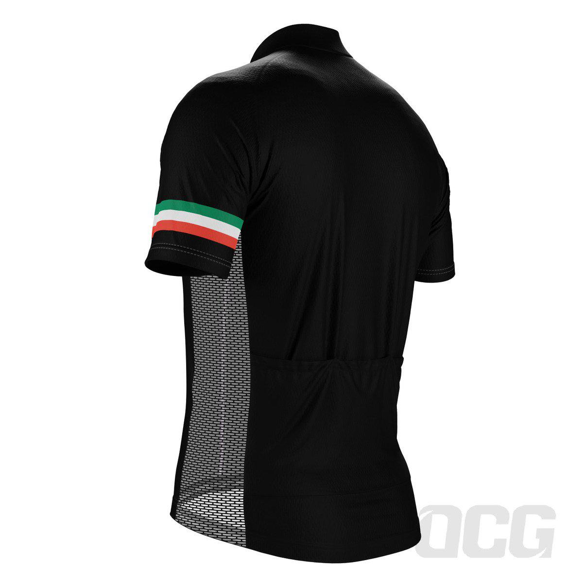Men's Classic Italia National Flag Short Sleeve Cycling Jersey