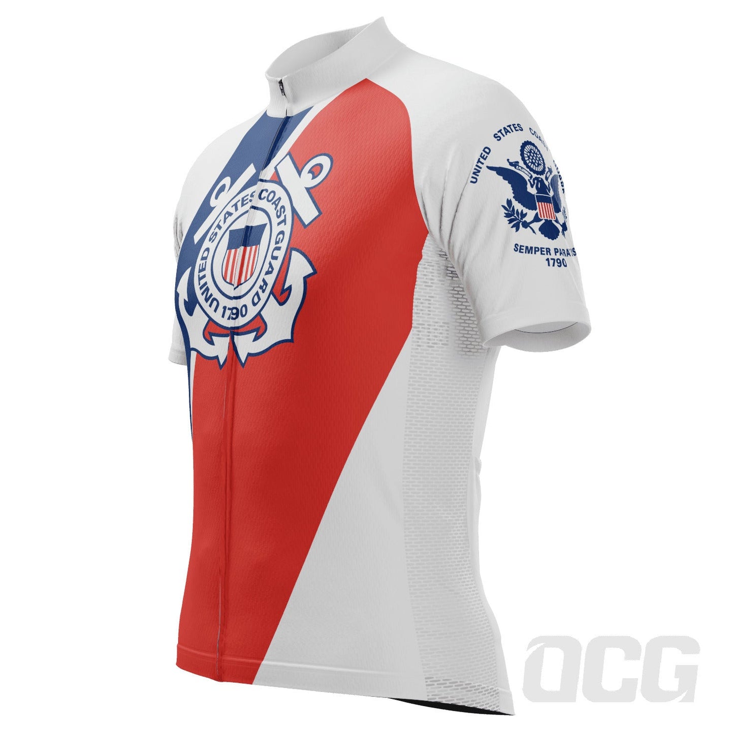 Men's USAF United States Coast Guard Short Sleeve Cycling Jersey