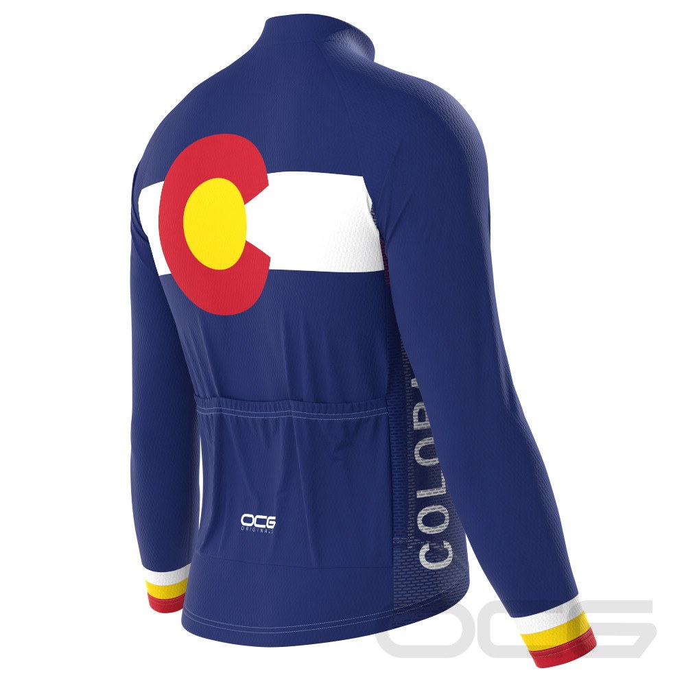 Men's Colorado US State Icon Long Sleeve Cycling Jersey
