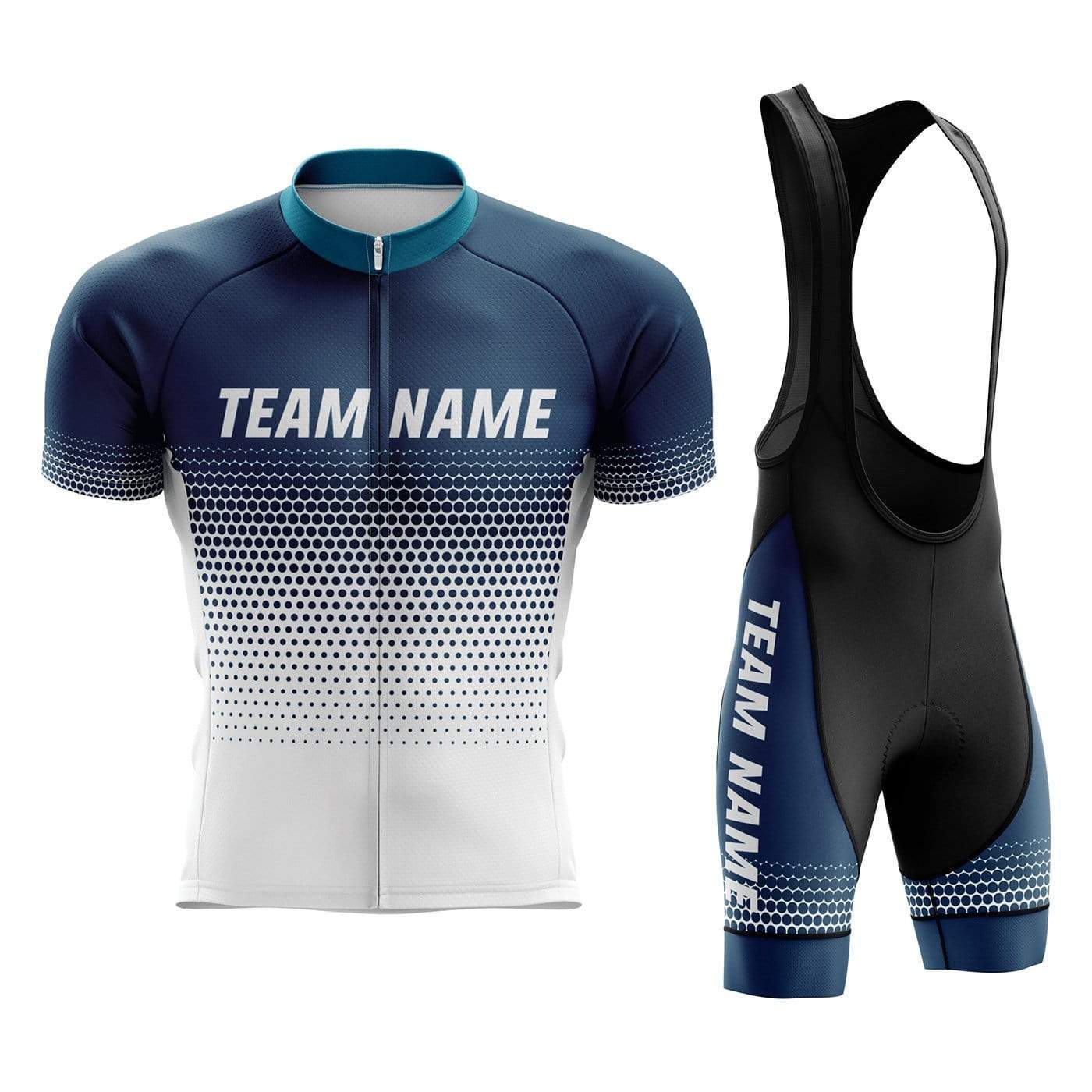 Custom Blue Cycling Team Jersey or Bibs