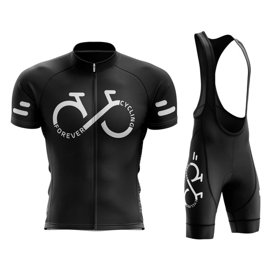 Cycling Forever Men's Black Cycling Jersey or Bibs