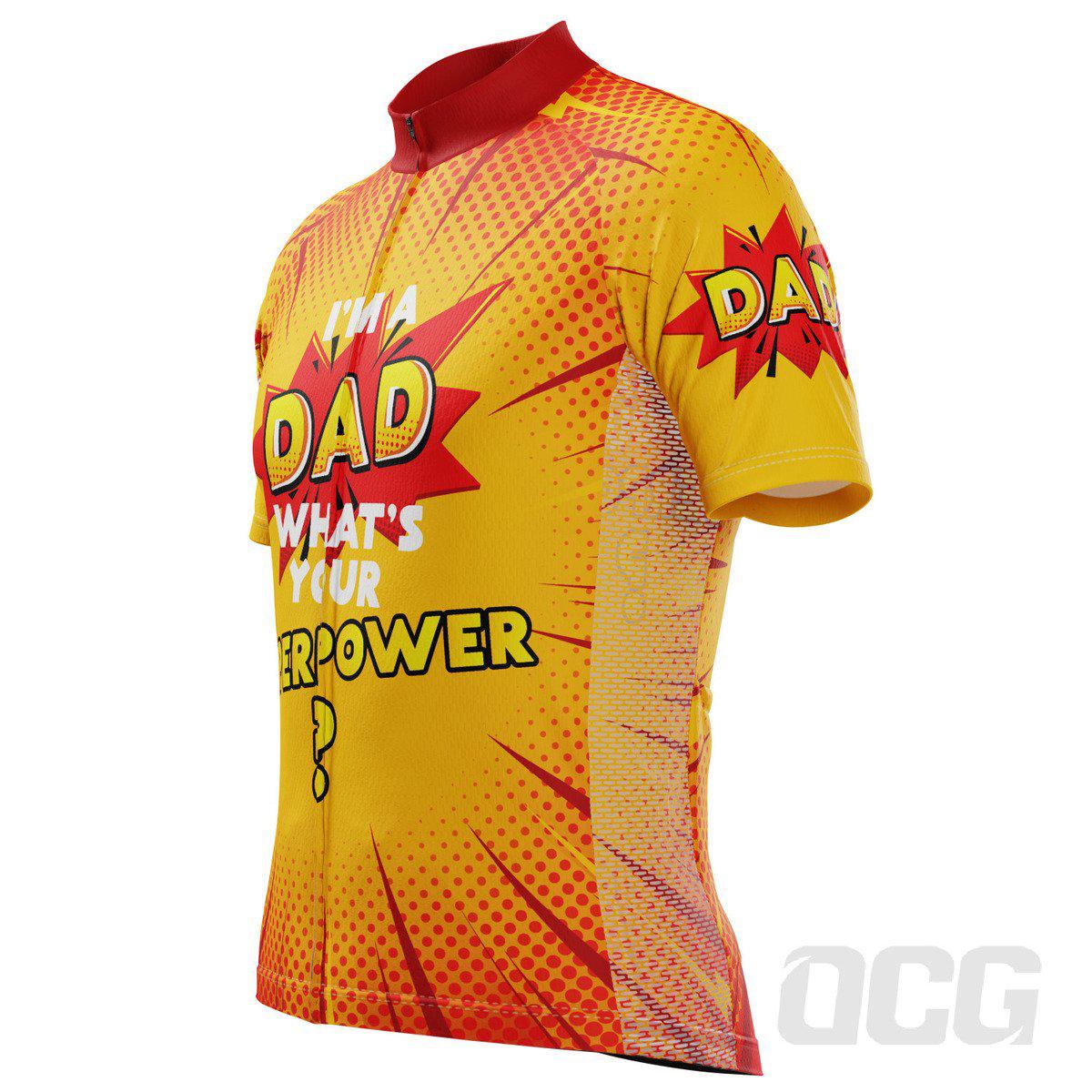 Men's I'm a Dad Superpower Short Sleeve Cycling Jersey
