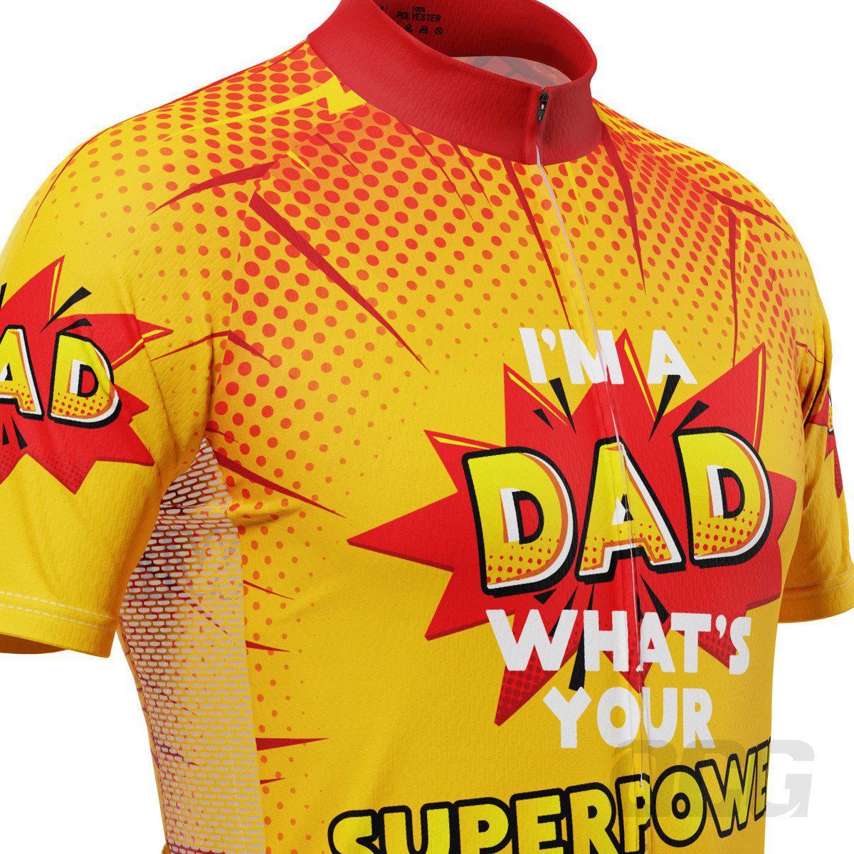 Men's I'm a Dad Superpower Short Sleeve Cycling Jersey