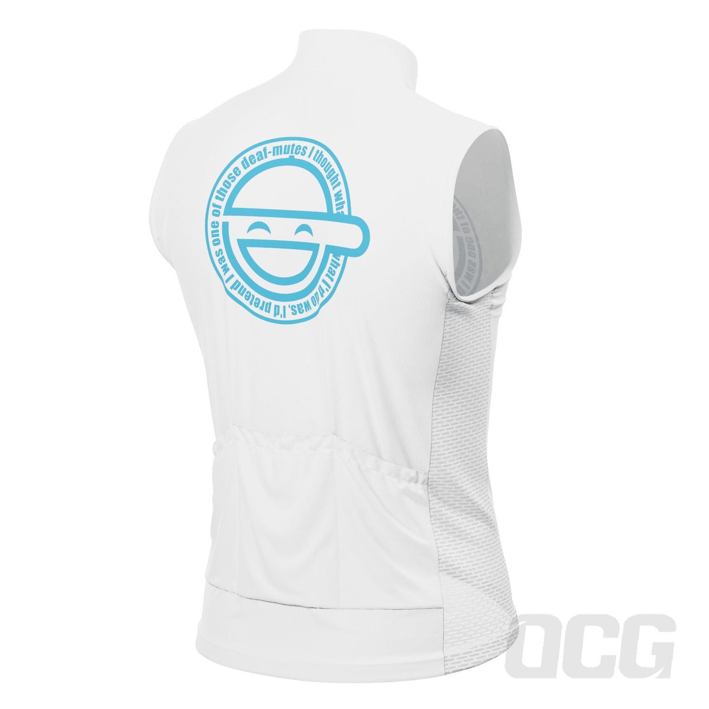 Men's Pretend Blue Logo Sleeveless Tech Cycling Jersey