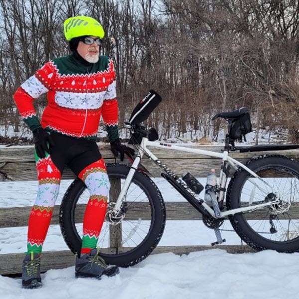 Men's Ugly Christmas Sweater Short Sleeve Cycling Jersey
