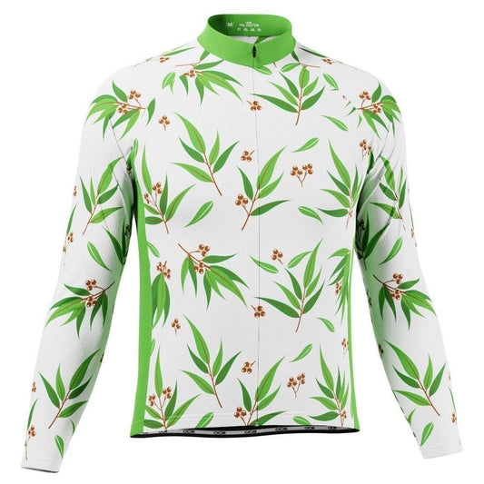 Men's Australian Eucalyptus Leaf Long Sleeve Cycling Jersey