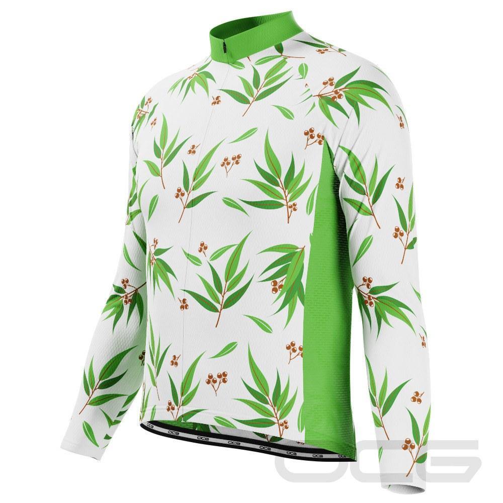Men's Australian Eucalyptus Leaf Long Sleeve Cycling Jersey