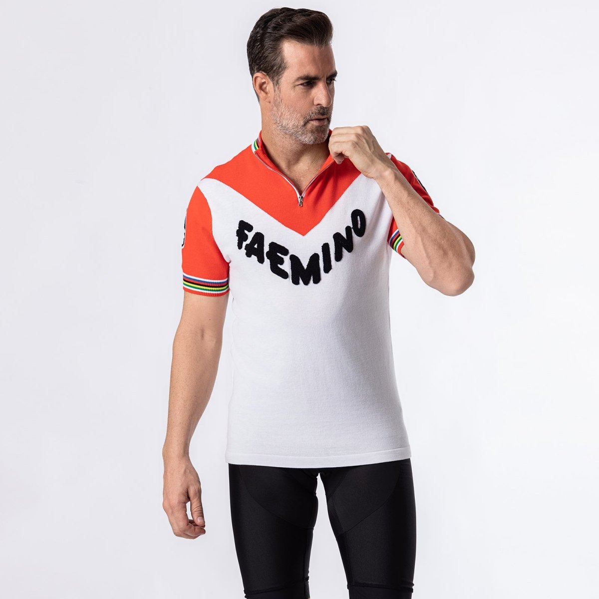 Faemino Merino Wool Blend - Retro Cycling Jersey