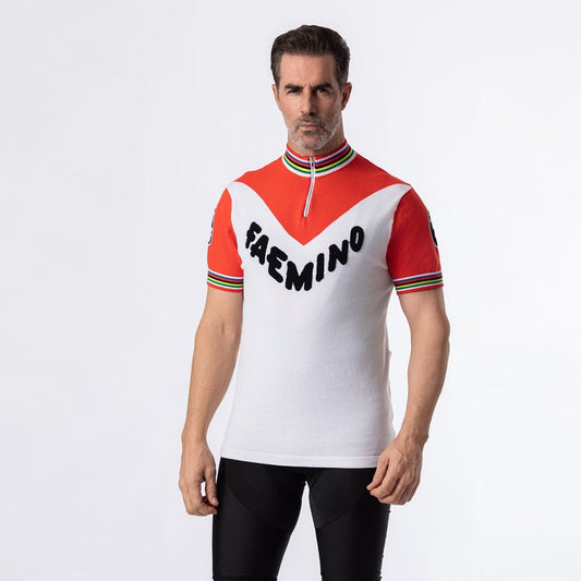 Faemino Merino Wool Blend - Retro Cycling Jersey