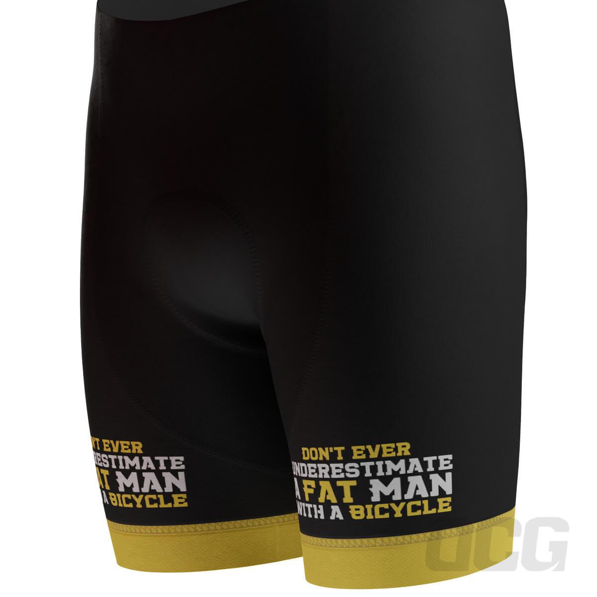 Men's Don't Ever Underestimate a Fat Man 2 Piece Cycling Kit