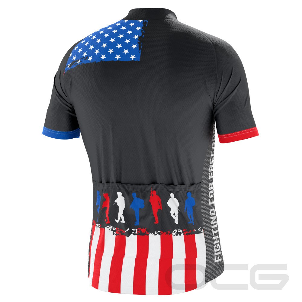 Men's Fight For Freedom USA Icon Short Sleeve Cycling Jersey