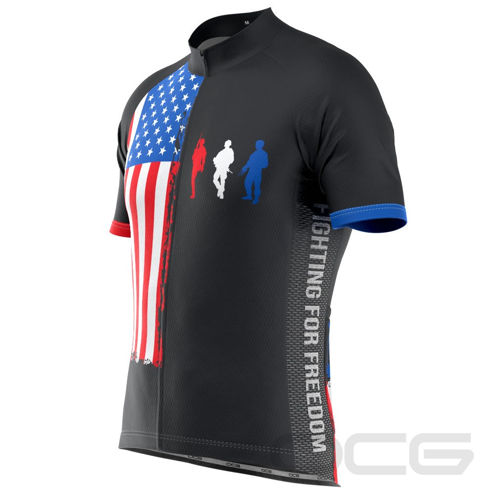 Men's Fight For Freedom USA Icon Short Sleeve Cycling Jersey