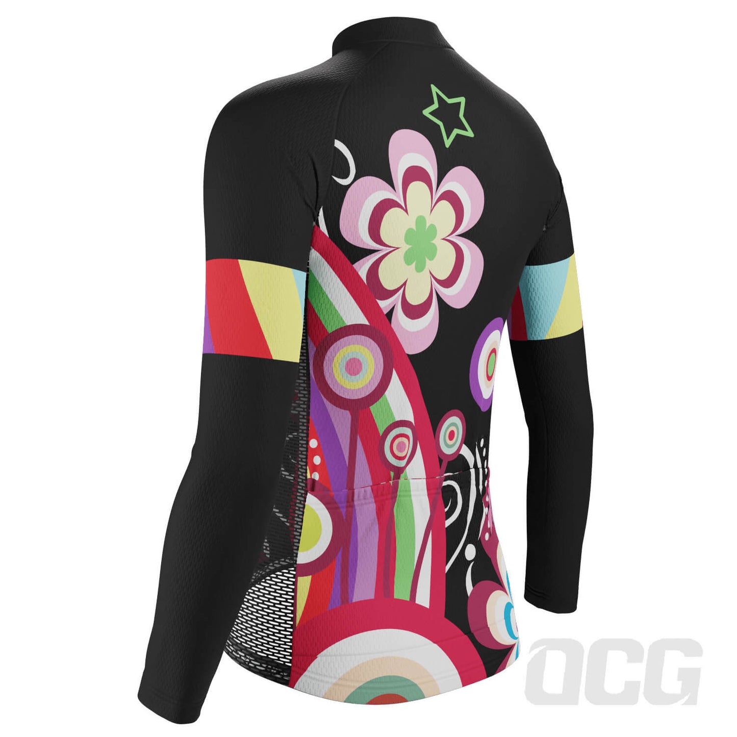 Women's Floral Pop Long Sleeve Cycling Jersey