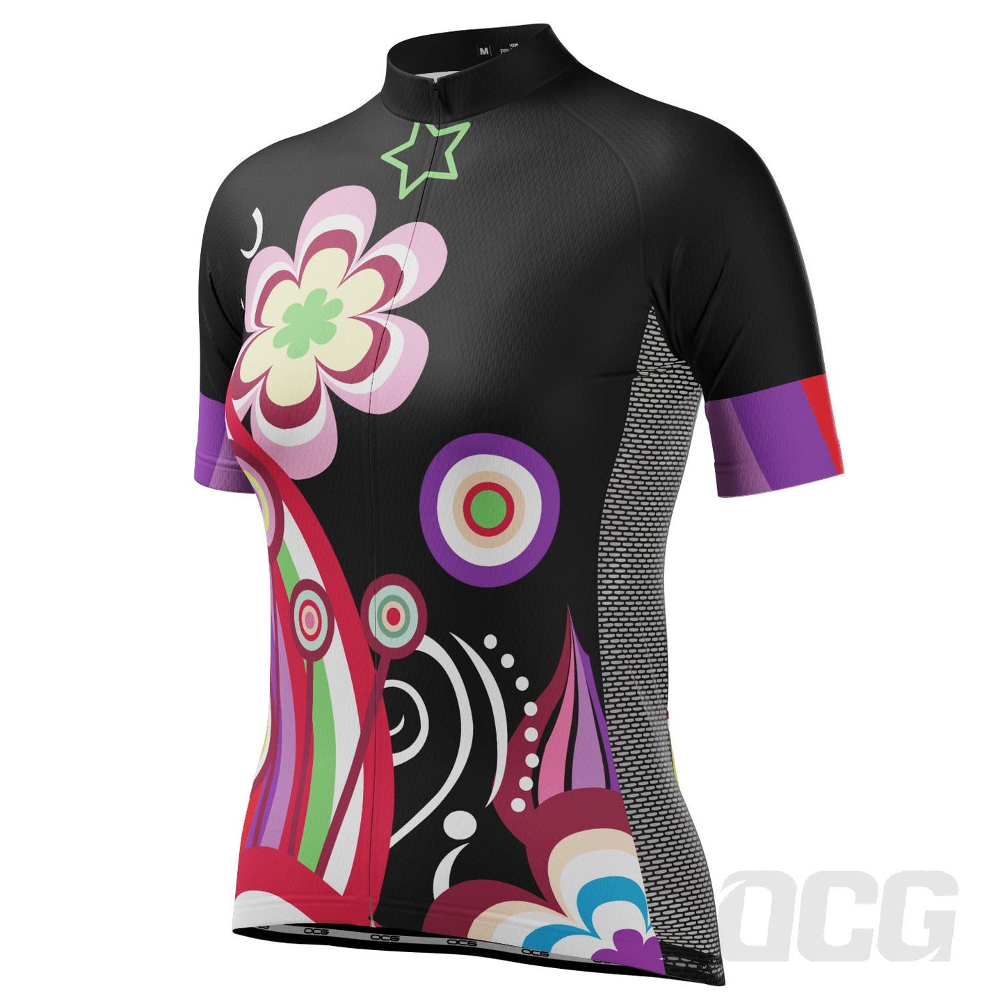 Women's Floral & Poppy Short Sleeve Cycling Jersey