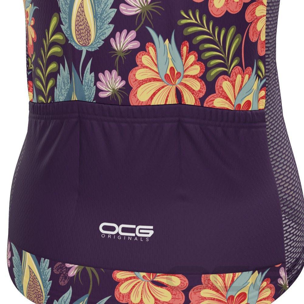 Women's Floral Botanical Short Sleeve Cycling Jersey