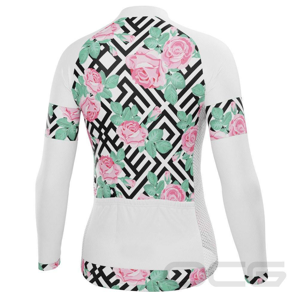 Women's Floral Maze Long Sleeve Cycling Jersey