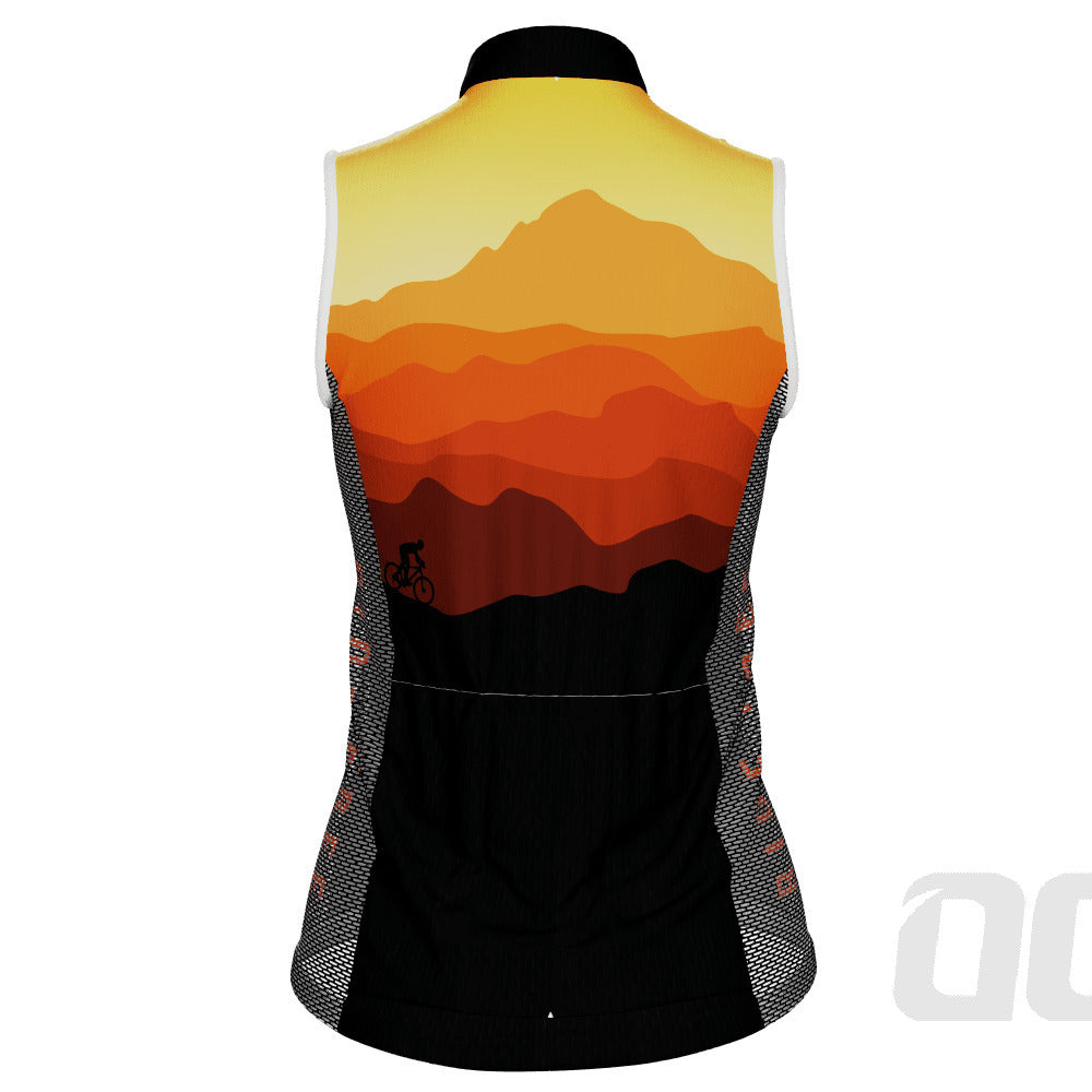 Women's Ride Free Sunset Sleeveless Tech Cycling Jersey