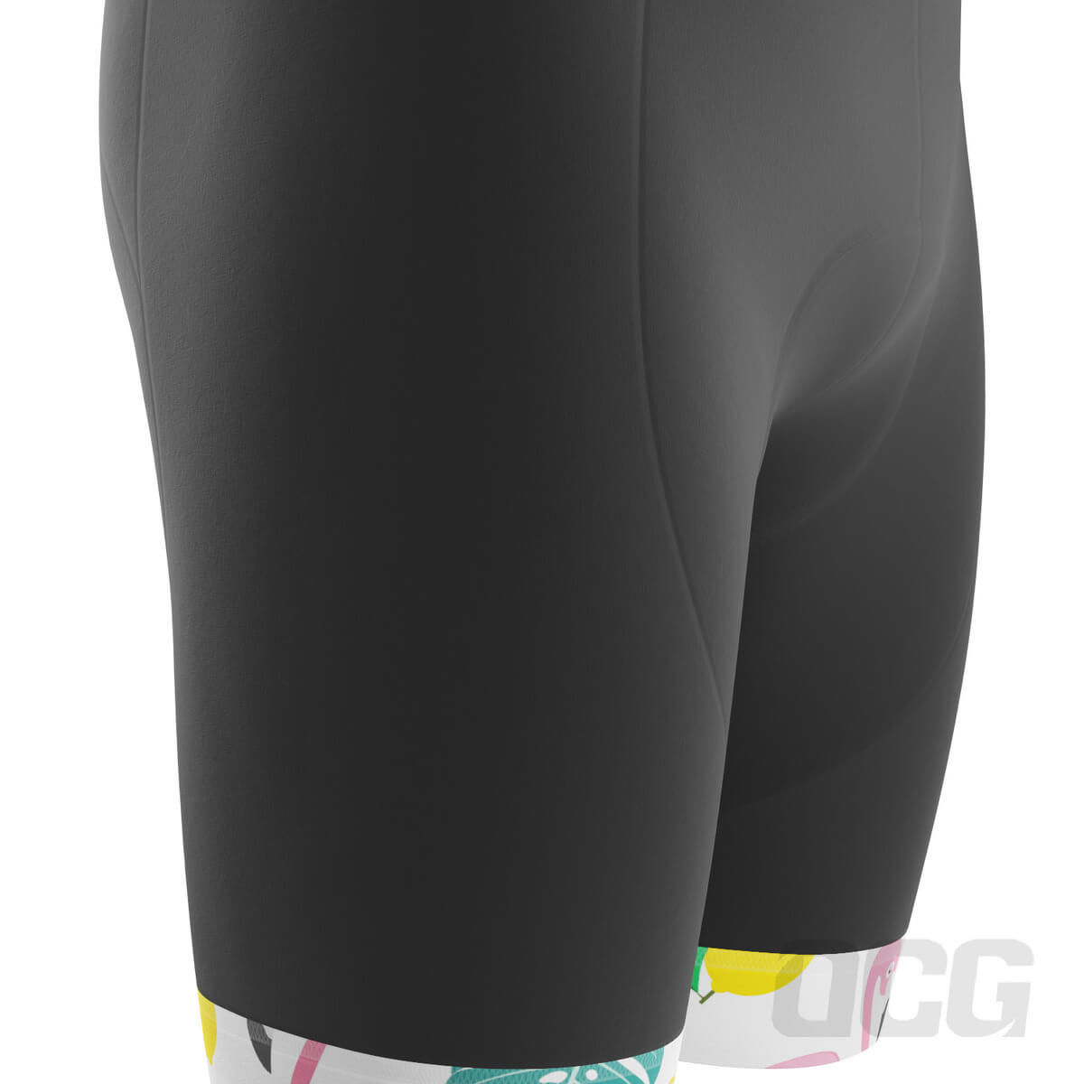 Men's Fruity Flamingo Gel Padded Cycling Shorts