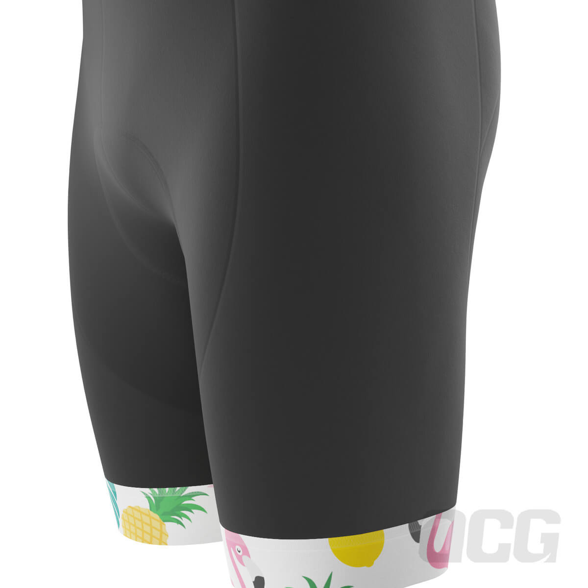 Men's Fruity Flamingo Gel Padded Cycling Shorts