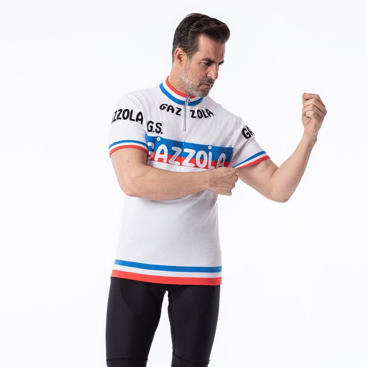 Gazzola Merino Wool Blend - Retro Cycling Jersey
